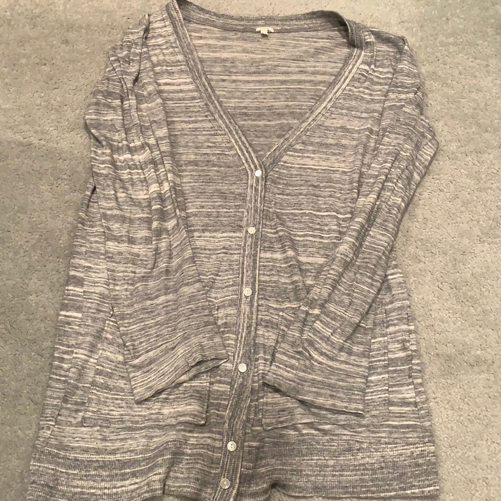 J Crew Space Dye 6 Button Cardigon